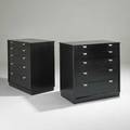 Edward wormley drexel pair of precedent collection dressers high point nc 1950s ebonized wood and enameled metal branded each 33 x 32 x 19 12