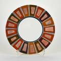 Roger capron vallaurus wallhanging mirror  france 1960s glazed terracotta and mirrored glass 20th c  marked 15 12 dia