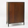 Harvey probber gentlemans chest usa 1950s mahogany ebonized wood brass glass unmarked 54 x 38 x 20