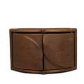 Studio sculpted teak wall hanging cabinet unmarked 12 12 x 19 12 x 9 12