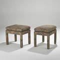 Billy baldwin pair of upholstered benches usa 1970s unmarked each 22 x 22 12 x 18