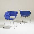 Ron arad vitra pair of tomvak chairs switzerland 1999 plastic and chromed steel signed in the mold 29 12 x 25 12 x 24