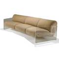 Vladimir kagan vladimir kagan designs inc plexiplank sofa usa1970s acrylic upholstery unmarked 26 12 x 104 x 38