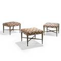 Edward wormley dunbar three benches berne in 1950s upholstery bleached mahogany unmarked 17 12 x 23 sq