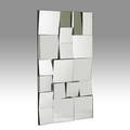 Neal small slopes mirror usa 1970s mirrored glass on wood unmarked 44 12 x 56 12