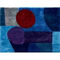 After paul klee wool rug with abstract design 1970s embroidered signature p klee 77 x 60