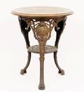 Late 19th C English Cast Iron Pub Table