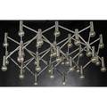 Ott international massive chandelier germany 1970s chromed steel wiring thirtyfive sockets unmarked fixture only 26 x 64 dia