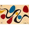 After alexander calder 18981976 bon art jute fiber tapestry turquoise nicaragua 1975 embroidered copyright mark 40100 calder 75 cloth tag 56 x 84