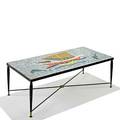 Juan ogorman coffee table mexico1950s mosaic glass tile enameled steel brass signed 14 12 x 43 12 x 21 34