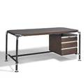 Ico and luisa parisi mim executive desk italy 1950s chromed and enameled steel stained and lacquered walnut polished aluminum unmarked 28 12 x 63 x 31 12