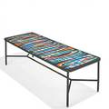 Italian coffee table1960s enameled steel brass unmarked 15 34 x 53 12 x 20