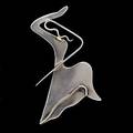 Ed wiener 19181991 sculptural sterling silver brooch new york 1950s stamped ed wiener sterling 3 x 2 46 ot