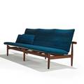 Finn juhl france and sons threeseat sofa denmark 1950s teak wool brass retailers metal label 29 12 x 73 34 x 28 12