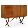 Hans wegner carl hansen  son cabinet denmark 1950s teak white oak brass unmarked 49 34 x 66 14 x 17 12