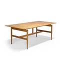 Finn juhl niels vodder trestle table denmark 1950s bleached walnut beech unmarked 28 14 x 78 12 x 37 14 note comes with additional table top not pictured
