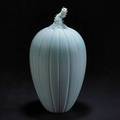 Cliff lee b 1951 porcelain prickly melon vase in celadon glaze stevens pa 1997 signed and dated 12 12 x 6