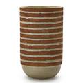 Laura andreson 19021999 tall earthenware vase in crackled glaze los angeles ca signed 10 14 x 6