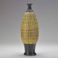 Antonio prieto 1912  1967 footed bottleshaped vase with crosshatched pattern california signed 14 12 x 4 34