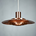 Preben fabricius jorgen kastholm pendant lamp denmark ca 1964 copper unmarked 9 x 22 dia