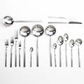 Erik herlow copenhagen cutlery obelisk flatware partial service for 18 with extras teaspoons 18 demitasses 18 iced tea spoons 30 spoons 21 serving spoons 6 soup spoons 18 forks