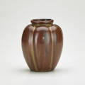 Arne bang gourd shaped vase denmark early 20th c matteglazed stoneware marked with artist cipher 5 14 x 4 14 dia
