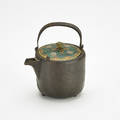 Japanese teapot iron with cloisonne lid 18th c unmarked 4 x 4 dia provenance private collection connecticut acquired from the collection of allen hendershott eaton
