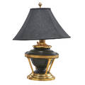 French table lamp gilt and patinated bronze 20th c 29 x 10 12 dia