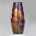 Agnes nyitria zsolnay vase with landscape decoration in lustered glazes hungary 2002 marked 13 x 5 12