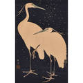 Ide gakusui japanese 18991982 woodcut in colors with embossed elements the white herons framed signed 14 18 x 8 78 sight