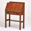 Gustav stickley dropfront desk eastwood ny ca 1910 quartersawn oak red compass mark 43 14 x 30 x 13 34