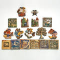 Moravian tile works seventeen tiles including nine brocades doylestown pa unmarked tree 5 x 5 provenance private collection connecticut acquired from the collection of allen hendershott ea