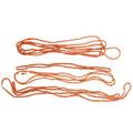 Five long coral bead necklaces strands of cylindrical beads 130  44 mm arranged in varying lengths longest 148 6222 gs gw
