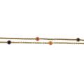 Bvlgari bvlgari six disc 18k gold long chain substantial cable link chain joins six signature disks inlaid with coral and colorful hardstones include blue red purple and black italian control mar
