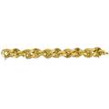 Italian textured 18k gold link bracelet florentined curb link pairs join bright twisted links ca 1970 integral clasp 7 12 57 dwt