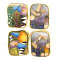 Colette denton gold cloisonne cufflinks two pairs of wearable art cufflinks shaded polychrome enameled scenes with birds signed colette unmarked 289 dwt above 14k note colette denton is r