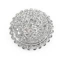 French diamond pave platinum bombe brooch in the form of a sunflower 106 transitional and oec diamonds approx 761 cts tw mid 20th c french control marks for platinum and 18k pin stem 1 14