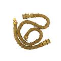 Victorian garnet gold wirework suite ca 1860 tubular woven 14k gold necklace and bracelet with granulation and rose cut garnet accents flexible 16 necklace joins 6 12 bracelet 157 mm tubular