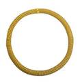 Victorian etruscan revival gold gaspipe necklace flexibly built of coiled cut wire and bright gold unmarked 16 14 112 x 64 mm