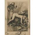 Louis icart french 18881950 two etchings on paper bearskin encounter and in the harem from le sopha 1935 framed remarques in margins 8 x 5 12 sight