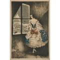 Louis icart french 18881950 etching on paper mimi 1927 framed signed and windmill stamped 21 14 x 14 14 sight