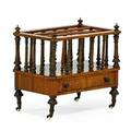 Victorian canterbury table walnut with one drawer mid 19th c 20 12 x 22 x 15 14