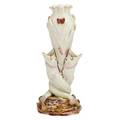 Belleek porcelain vase interlacing fish figural vase with butterflies early 20th c marked belleek ireland 15 34