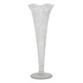 American cut glass vase brilliant period design with flared rim early 20th c 18