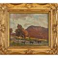Thomas hunt british 18541929 oil on canvas near ballachulish 1926 framed signed titled and dated 20 x 24
