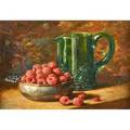 Emma levinia swan american 18531927 oil on canvas still life of raspberries with pitcher framed signed 7 x 10