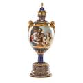 Royal vienna porcelain urn reserves on cobalt ground with gilt highlights on cobalt ground ca 1900 beehive mark 20
