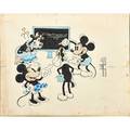 Mickey  minnie mouse illustration mixed media on illustration board mickey mouse on inflation drawn and inked by disney studio artists june 1933 redbook magazine label to verso never used 1