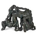 20th c bronze abstract sculpture death of heroes 35 x 48 x 29