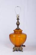 EF  EF Industries Amber Glass Lamp